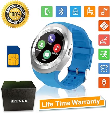 Reloj Inteligente Smartwatch Redondo con Podómetro de Pantalla ...