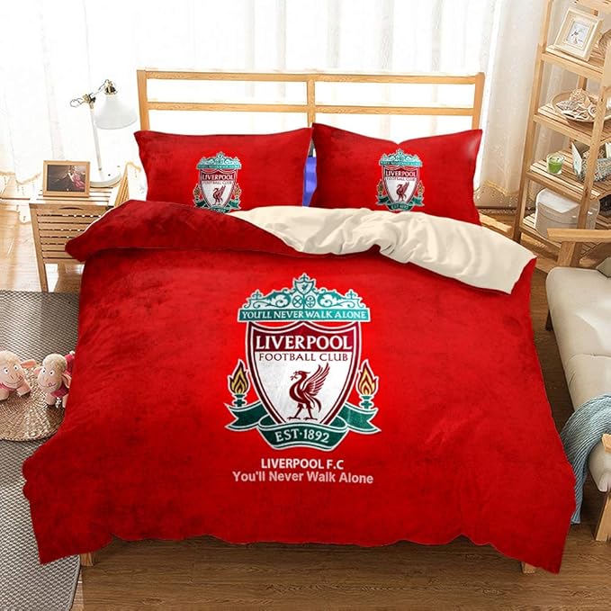 Duvet Cover single bed 135x200 cm, Liverpool F.C Bedding Sets 3 PCS