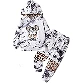 Kid Toddler Girl Clothes - Tie Dye Hoodie Sweatshirt Girl Outfits Pullover Jogger Hooded Sweatpant Set