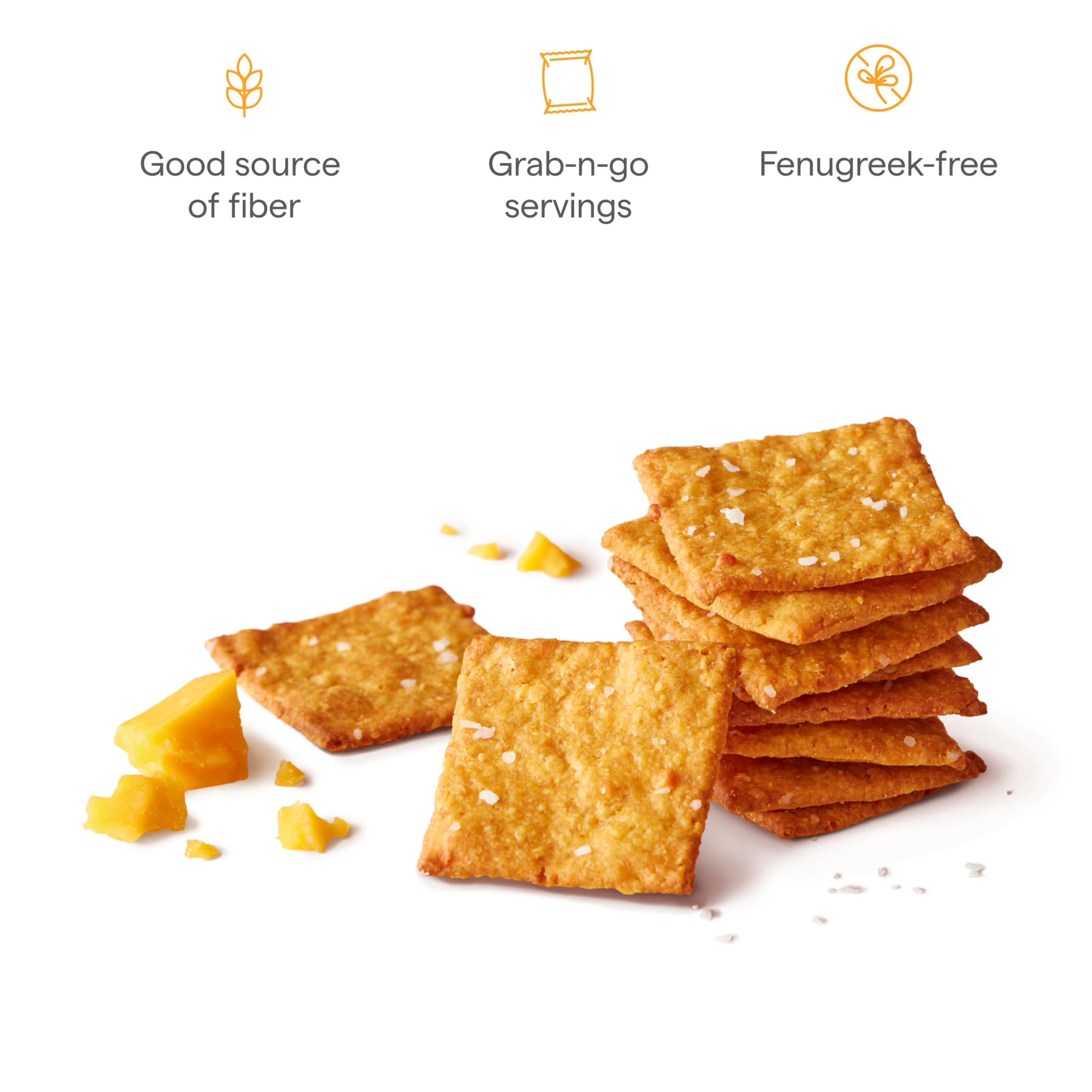 Munchkin® Milkmakers® Lactation Cheddar Crisps for Breastfeeding Moms with Oats and Flax, 6 Count