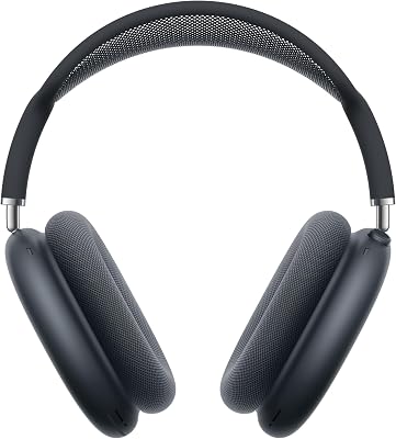 AirPods Max Cuffie wireless over-ear, Cancellazione attiva del rumore di livello pro, Modalità Trasparenza, Audio spaziale personalizzato, Ricarica USB-C, Cuffie Bluetooth per iPhone, Mezzanotte