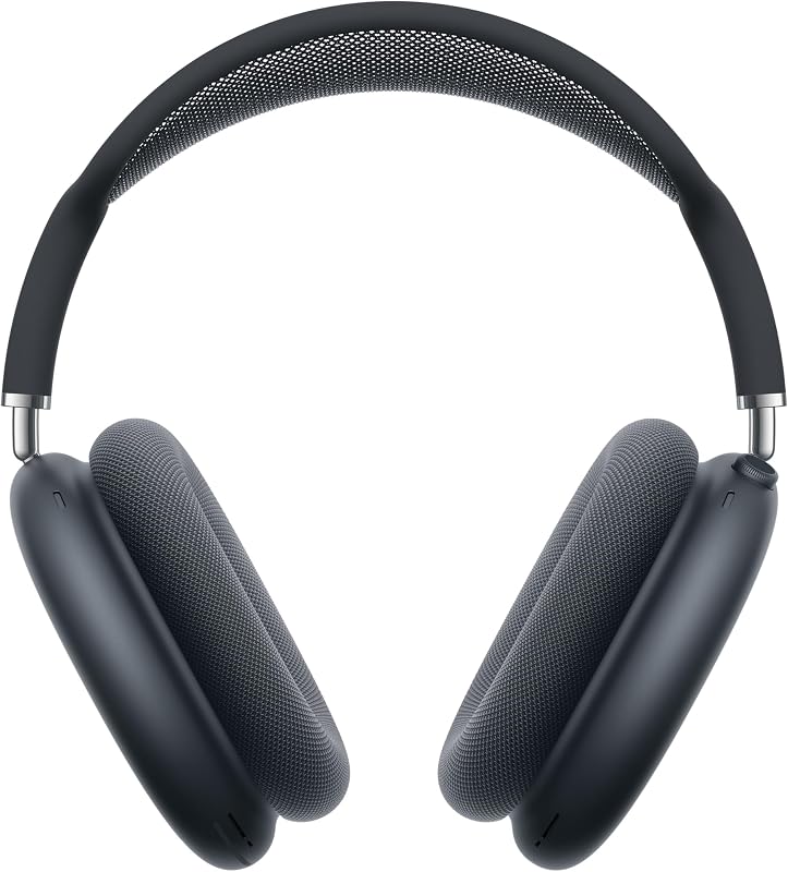 AirPods Max Cuffie wireless over-ear, Cancellazione attiva del rumore di livello pro, Modalità Trasparenza, Audio spaziale personalizzato, Ricarica USB-C, Cuffie Bluetooth per iPhone, Mezzanotte