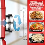 Sailnovo 3-in-1 Stainless Pasta Machine 9 Thickness 2 Width Red view 3