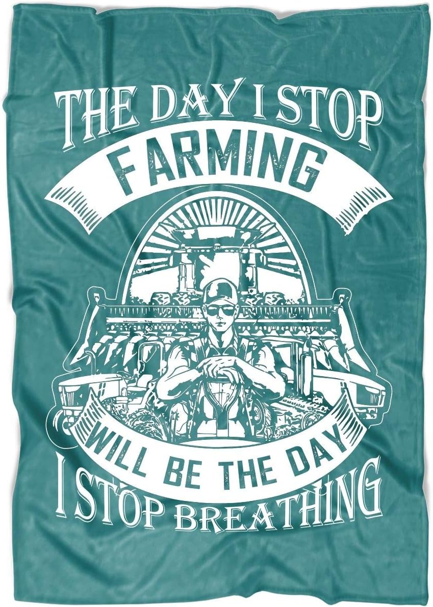 OAKSTORE The Day I Stop Farming Soft Fleece Throw Blanket