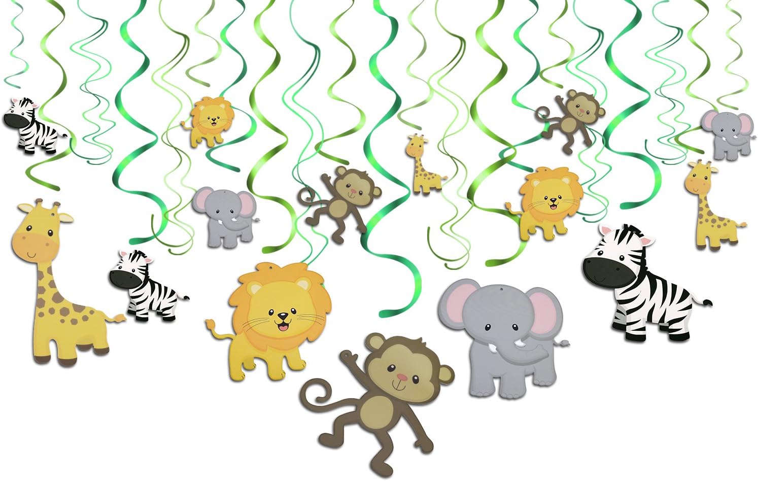 Konsait 30 Pieces Decoration Anniversaire Enfant Animaux Suspendre Tourbillons Guirlandes Hanging Swirl Decoration Pour Bebe Garcon Filles Enfants Danniversaire Fete Decoration Chambre Loisirs Creatifs Fournitures De Loisirs Creatifs
