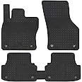 SAN AUTO Car Floor Mat Rubber Custom Fit for Audi A3 / S3 2015-2020 / A3 Sportback E-TRON 2016-2019 / RS3 2017-2020 Full Black Auto Floor Liners All Weather Heavy Duty Odorless