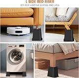 MYMULIKE Bed Risers 6 Inch Heavy Duty L Shaped Design 6000 lbs 4 Pack view 7