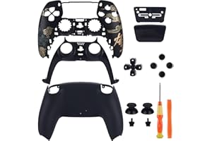 COOLERAGE Replacement Housing Shell for PS5 Controller,Faceplates Replacement kit for PlayStation 5 Controller,Includes Front and Back Shell,Thumbsticks,Touch Pad, Buttons (Frosted Black)