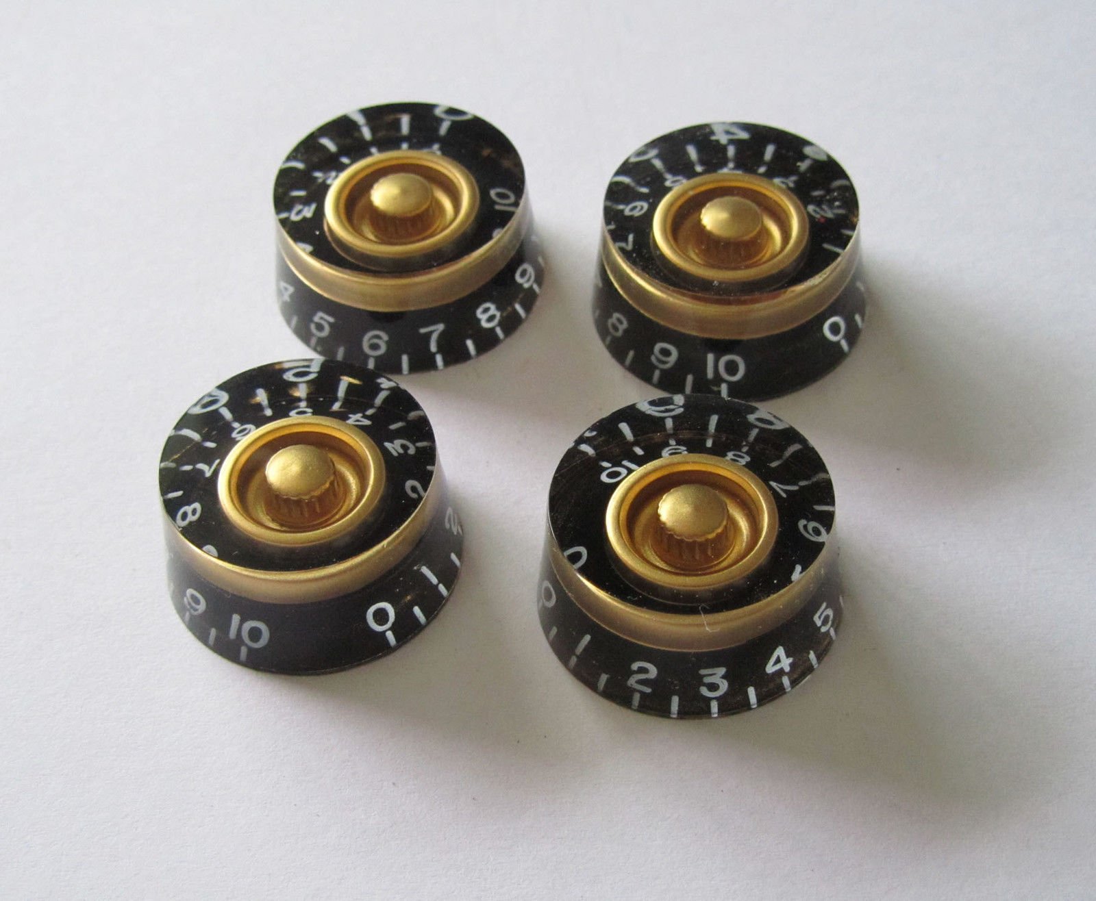 Lp Guitar Speed Dial Knobs Control Knobs for Les Paul, 4pcs Black/gold