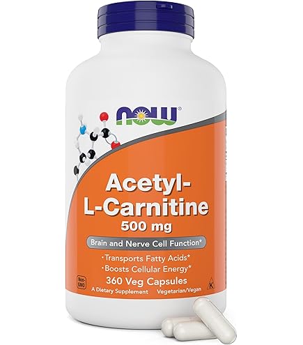 Amazon.com: NOW Foods Acetyl L-Carnitine 500 mg 100 caps : Health &  Household