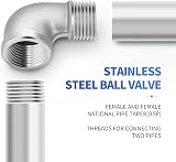 ERGAOBOY 2x 1/2" BSP 304 Stainless Steel 90 Degree Elbow Pipe Fitting view 7