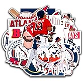 24 PCS American Baseball Stickers for Water Bottle, Laptop, Bicycle, Computer, Motorcycle, Travel Case – Waterproof Vinyl Decals for Kids, Teens, Adults, Scrapbook, Helmet, Luggage – 2-2.5 Inches