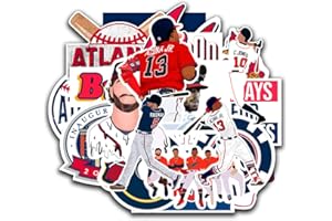 TRANSMERIDIAN TRAVELER 24 PCS American Baseball Stickers for Water Bottle, Laptop, Bicycle, Computer, Motorcycle, Travel Case, Car Decal Decoration Sticker 2-2.5 inches