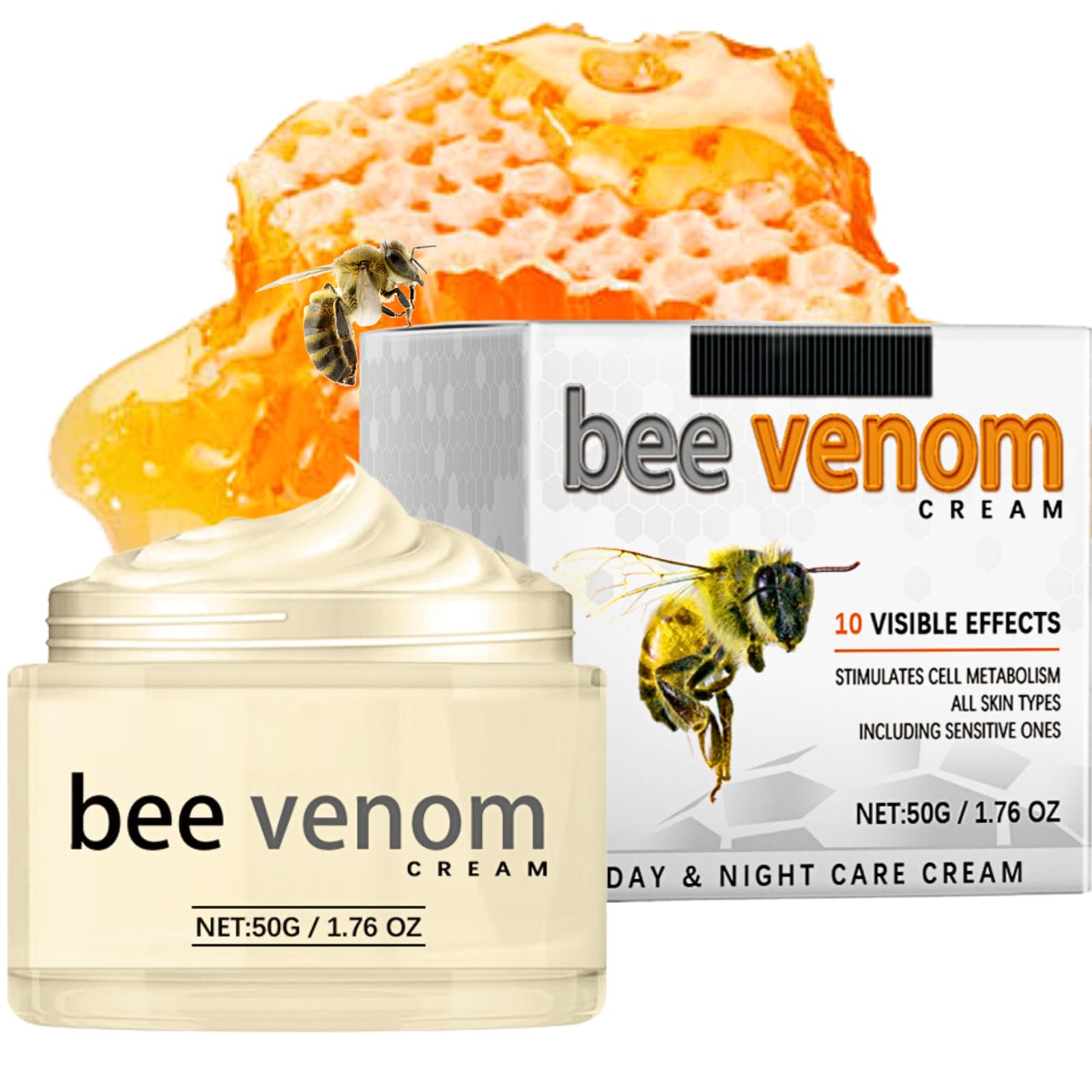 Bee Venom Anti Wrinkle Face Cream, Bee Venom Cream, Day And Night Moisturiser Women, Instant Wrinkle Remover, Instant Face Lift For All Skin Types, Skin Tightening Cream For Face Fine Line