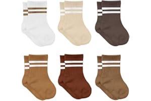 bistyle Baby Grip Ankle Socks 6 Pairs | Newborn Infant Toddlers Socks Organic Cotton | Kids Boys Girls Ankle