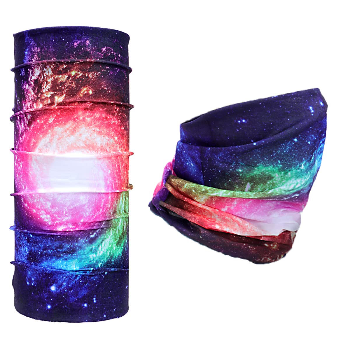 Tube Scarf - 3D Face Bandana Mask Unisex Seamless Tube Headbands Headwrap, UV Resistance Outdoors Mutifunctional Headwear Balaclava (GreenD)