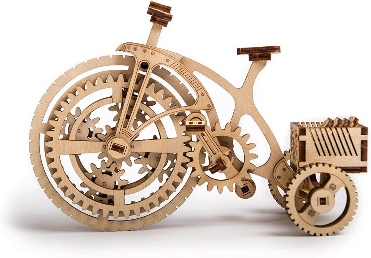 Wood Trick DIY Wooden Bicycle Toy Model, 3D Wooden Bicycle Puzzle - Bicycle Model Kit Mechanical Model to Build - 3D Wooden Puzzle - Image 4