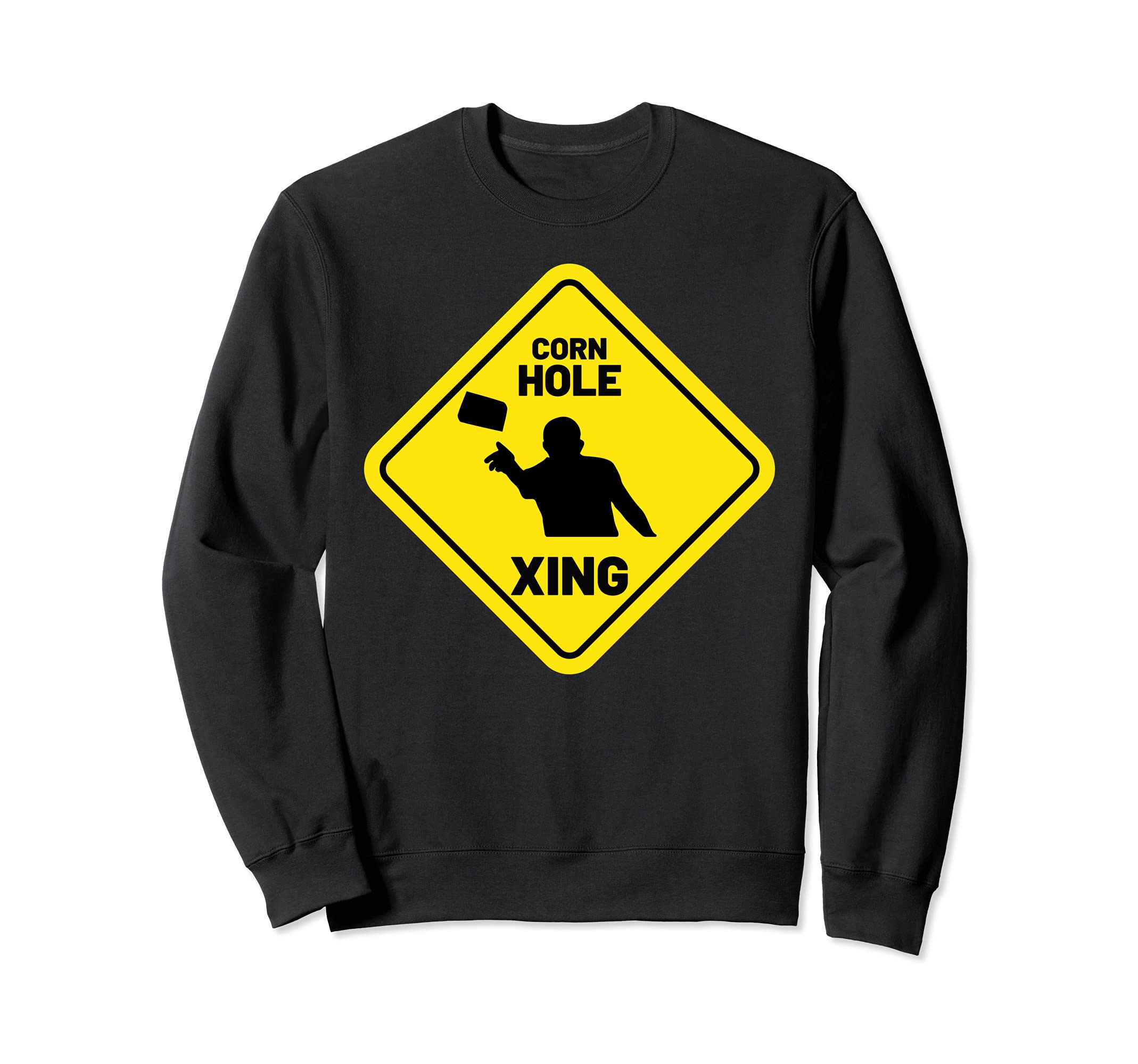 Cornhole Xing Or Crossing Retro Team Tournament Sweatshirt