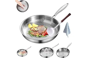 Tipanexi Titanium Pan Pro with Lid, 2026 New Titanium Cooking Pan, Durable Scratch-Resistant Non Stick, for Cooking (No Lid, 