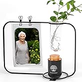 ChoiHeiy Small Keepsake Urn for Ashes - Mini Urn, Desk Picture Frame & Hydroponics Glass Vase