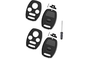 ELOOK 2Pcs Replacement Key Fob Shell Keyless Entry Remote fits Honda Accord 2012 2011 2010 2009 2008 2007 2006 2005 2004 2003 / Pilot/CR-V/Civic EX 2006-2013