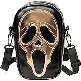 Tapp Collections Scream Ghost Face PU Crossbody Goth Sling Bag for Men And Women