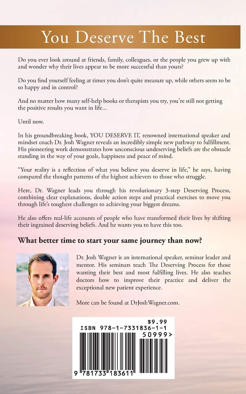 You Deserve It The Missing Answer To The Life You Want Dr Josh
