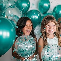 AULE Party Balloons Pack of 42 - Metallic Green