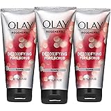 Facial Cleanser by Olay Regenerist, Detoxifying Pore Scrub & Exfoliator, 5 Fl. Oz, Pack of 3 (Packaging May Vary)