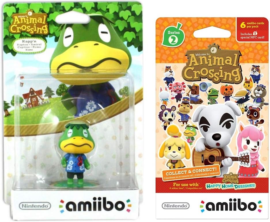 Kapp'n Amiibo (Animal Crossing Series) for Nintendo Switch - WiiU, 3DS Bonus 1-Pack (6 Cards/Pack) (Bundle)