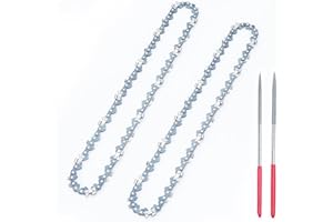 SEESII 8 Inch Chainsaw Chain 2 Pack with Sharpening Kit – 1/4" LP .043" Gauge 47 Drive Links, Compatible with SEESII M8 Ace/P