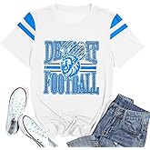 Football Shirt Women Game Day Shirts Football Team Fans Tee Sports Jersey Tops