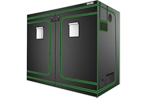 SULIVES Grow Tent, 96"x48"x80" Indoor Hydroponic Water-Resistant System with Removable Floor Tray and Observation Window, Easy Setup,600D Mylar Hydroponic Dark Room for Indoor use.