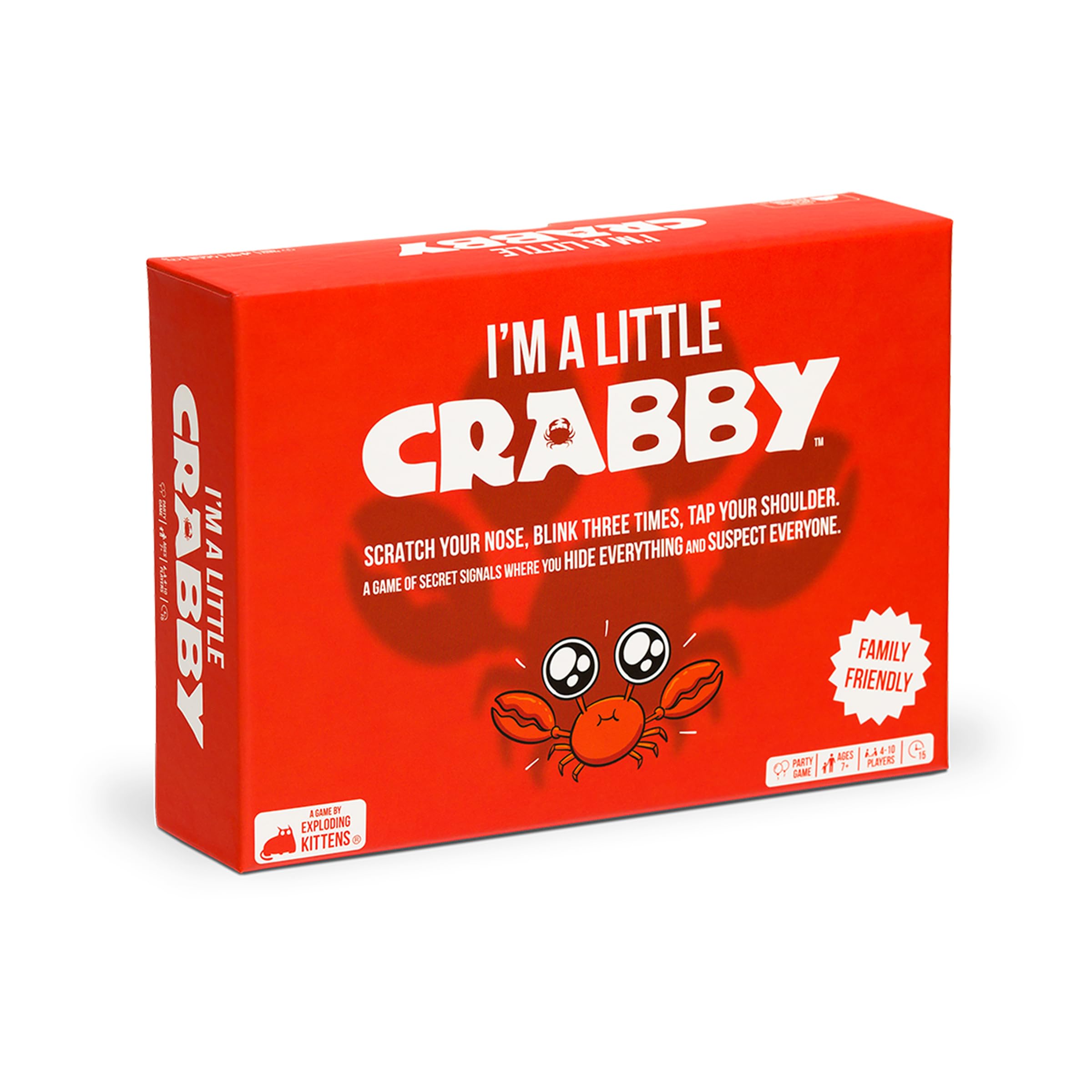 I'm A Little Crabby by Exploding Kittens - 4-10 Players - Ages 7+ - 15 Minutes to Play - Sneaky Matching Card Game - Party Game, Ideal for Family Night, Kid and Adult