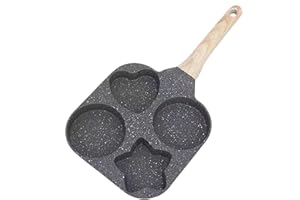 4 Egg min-i Pancake Frying Pan - Non Stick Egg Pan | Omelette Pan | Multifunctional Egg Mold, Pancake Pan with Heat-Resistant