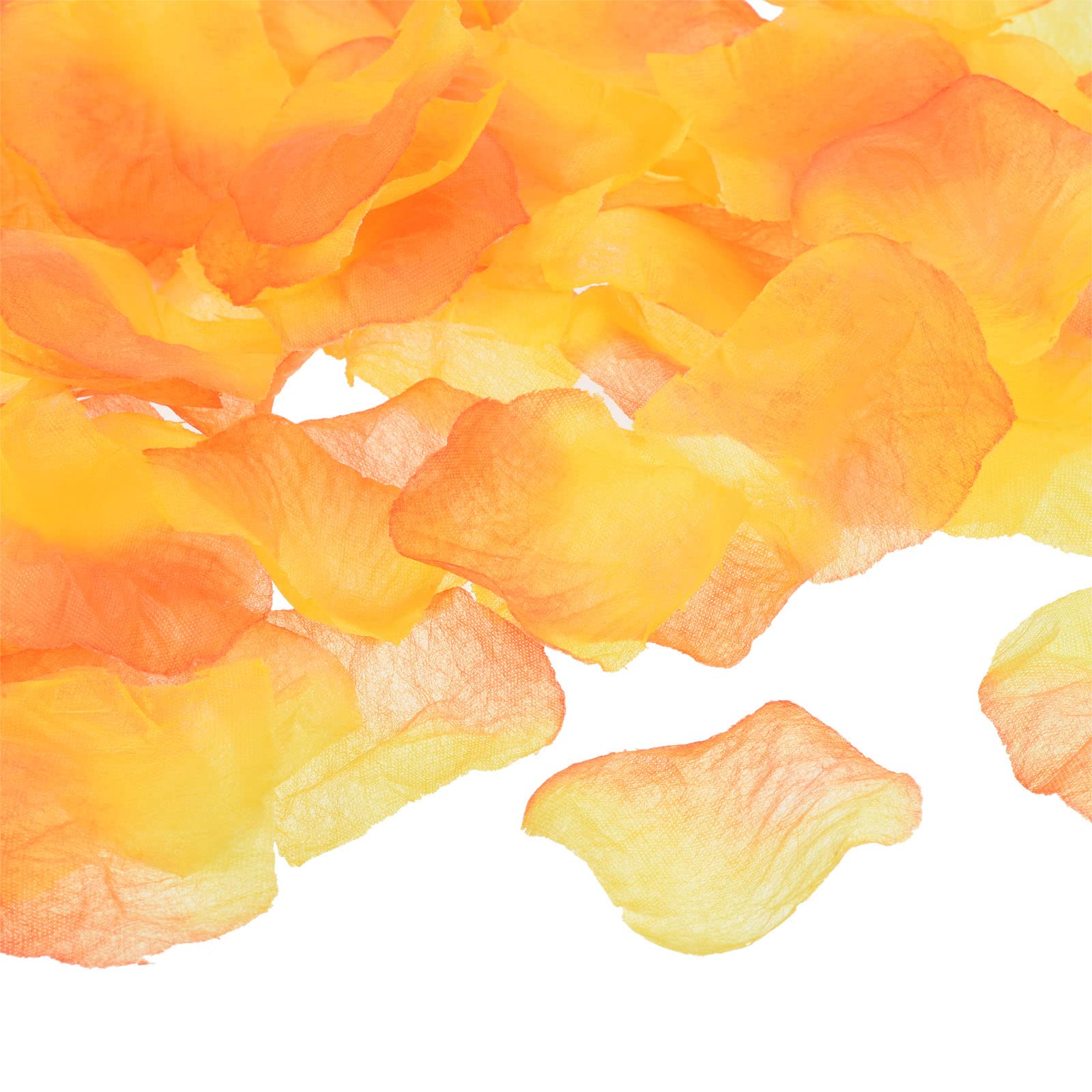 PATIKIL Artificial Rose Petals, 2000Pcs Fake Flowers Silk Petal Decoration Supplies for Romantic Night Wedding Party Event Decor, Gradient Yellow