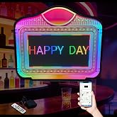 FUNDLEDMI LED Bottle Service Sign - with APP Programmable Color Display &amp; Scroll Play, Club Signs for Bottle Service, Bottle Girl Lights Perfect for Bars, Clubs &amp; Night Spots
