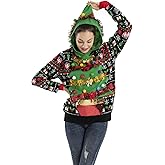 Women Ugly Christmas Sweater Unisex Funny Novelty Knit Pullover Men for Xmas Party