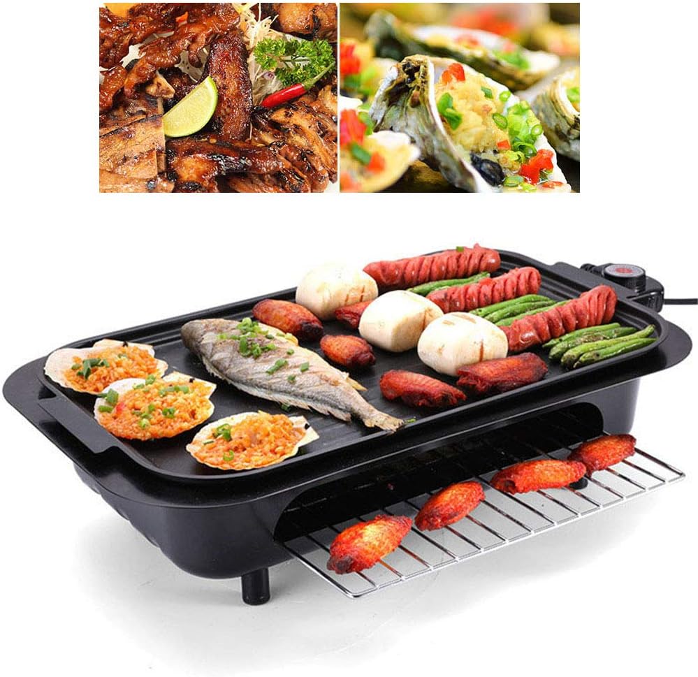 Review CHUDAN 2200W Portable Electric Grill, Multifunctional Electric