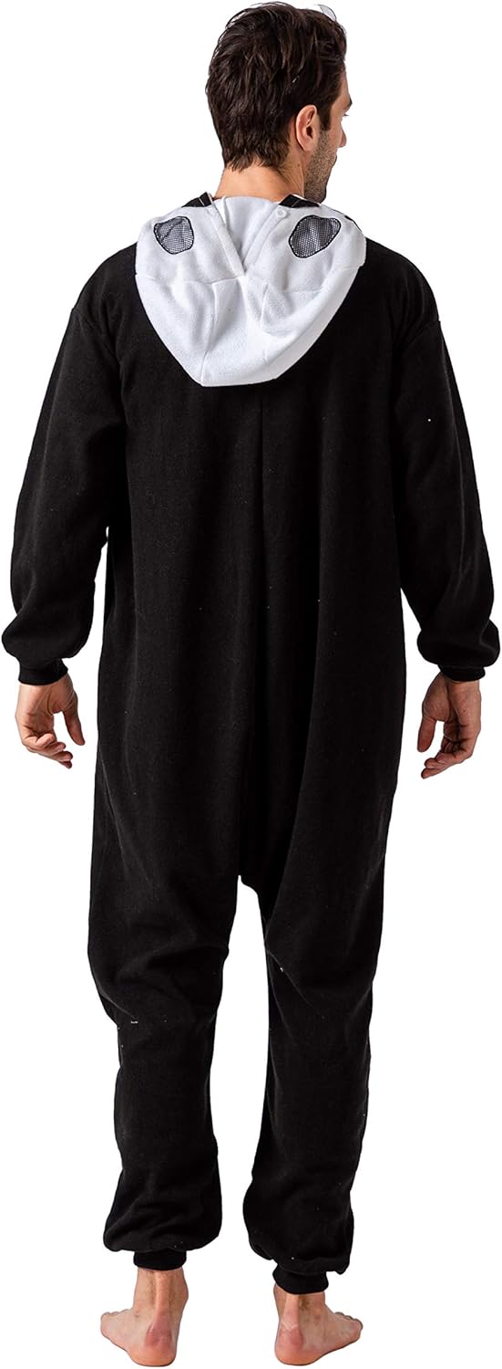 Spooktacular Creations Unisex Adult Pajama Plush Onesie One Piece Skeleton Costume: Clothing