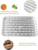 BURNTOP 30 Pack Disposable Aluminum Barbecue Trays 34 x 23 x 2.8 cm view 5