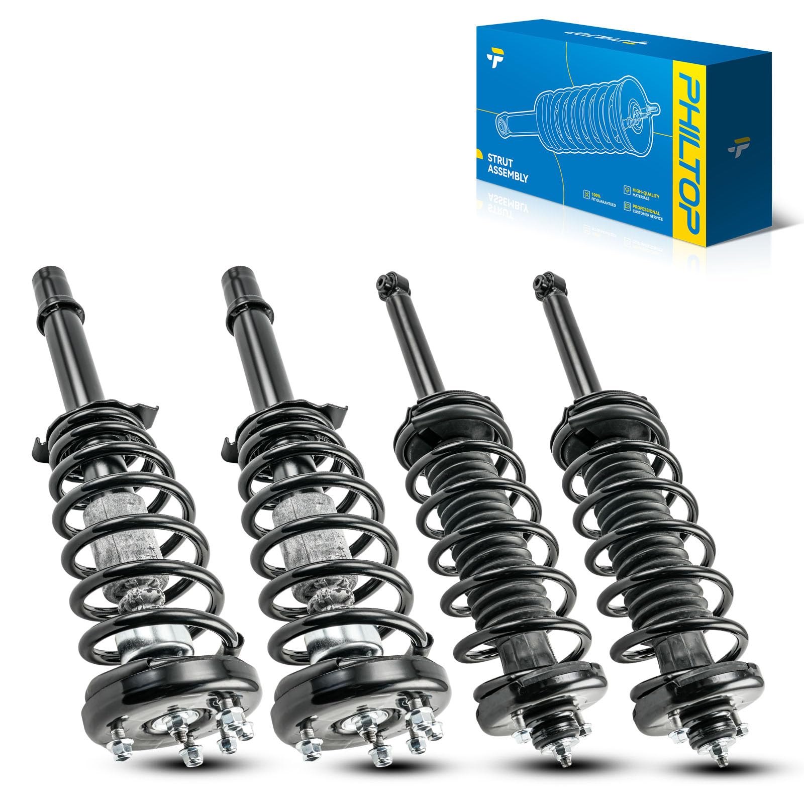 Photo 1 of PHILTOP Front Rear Struts Assembly for 1998-2002 Accord 2.3L 1999-2003 Acura TL 2001-2003 Acura CL, 171691L/171691R/171299 * 2 Complete Quick Struts Shocks Absorber with Coil Spring