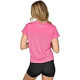 Juicy Couture Women's Mesh Back Short Sleeve Athletic Shirts – Workout Tops for Fitness, Gym, Yoga & Activewear (Plus)