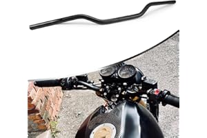 YSMOTO 7/8" 22mm Motorcycle Handlebar Cafe Racer Handlebar Universal Low Rise Bar for CRF KXF KLX DRZ KX RM YZ SX EXC XC 65 85 125 250 300 450 Dirt Bike Motocross ATV, BLACK