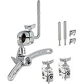 Ludwig LAC2983MT Atlas Arch Rail Mount with Two LAPAM1 Brackets | Percussion Drum Set Mounting Hardware | Drum Rail Mount for Toms
