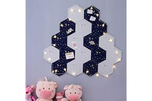 Meideli Adhesive Hexagon Pin Board Bulletin Board Girls Room Decor College Dorm Room Essentials for Girls Things for Teen Girls Room 3PCS White