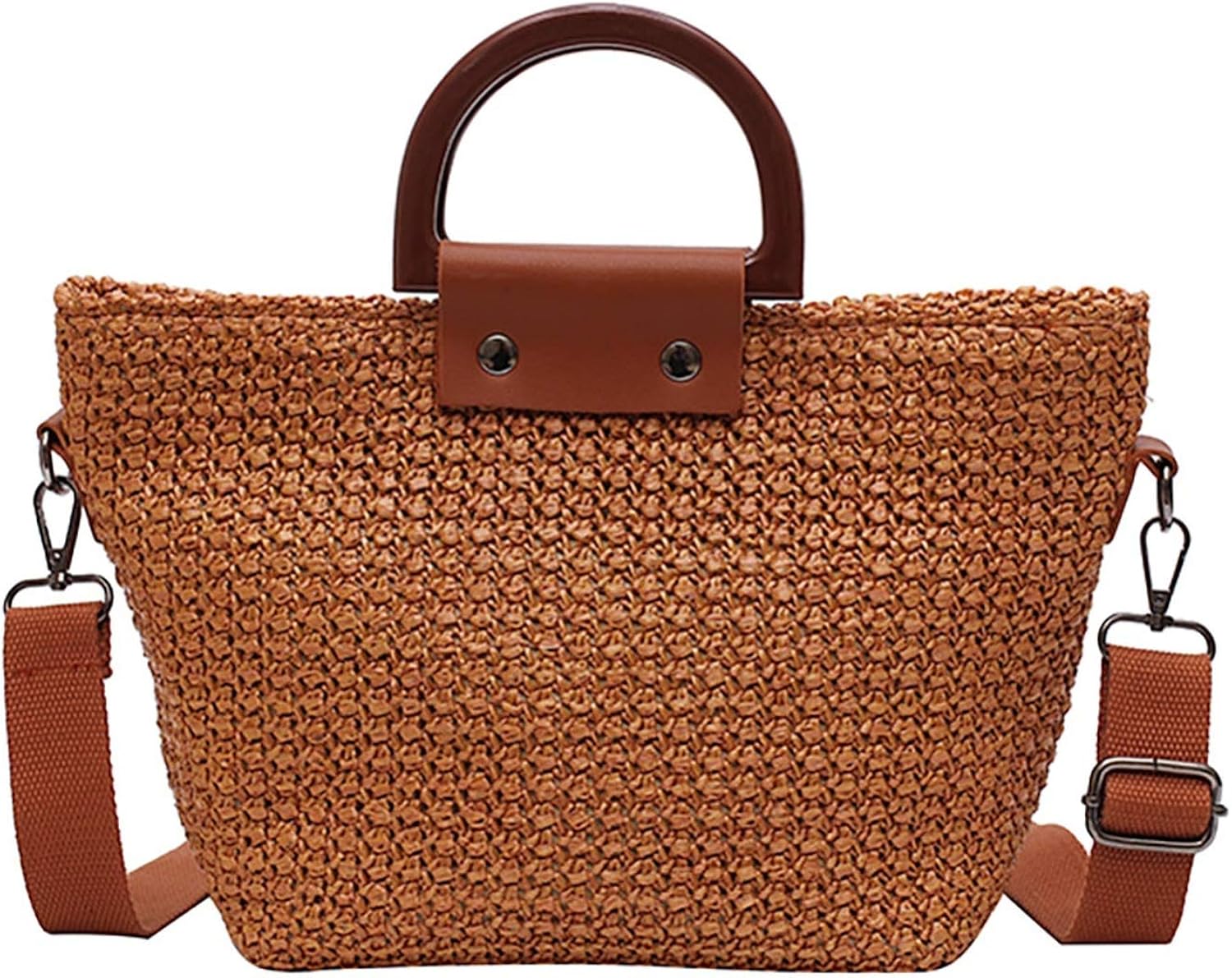 Rattan Straw Bags Satchel Wind Bohemia Beach Shoulder Bag + Clutch #0522-in Top