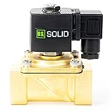 U.S. Solid 1" Brass Solenoid Valve - 12V DC
