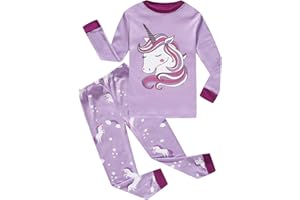 Dolphin&Fish Girls Cotton Pajamas Toddler 2 Pieces Pjs Kids Sleepwear Clothes Long sleeve Sets