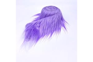 ICE FABRICS Craft Faux Fur Fabric Pre Cut Rolls - 2"x60" Fur Ribbon Faux Mohair Fabric Fur Strips - Super Soft Craft Fur Trim Fuzzy Fabric - Faux Fur for Crafts, Costumes & Decoration - Lavender - 2x60